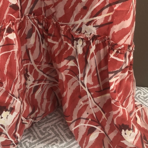 All Saints Alise Kazuno Floral Print Drawstring Dress 8 - Picture 4 of 13